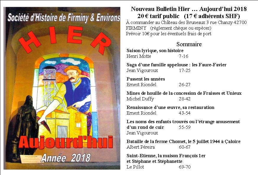 bulletin 2018 Societe Histoire de Firminy